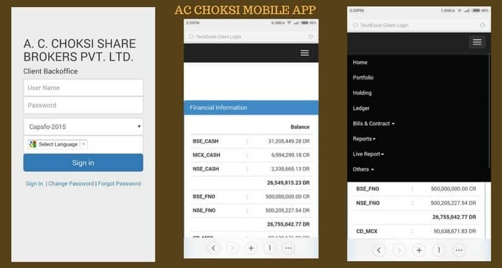 AC CHOKSI MOBILE APP