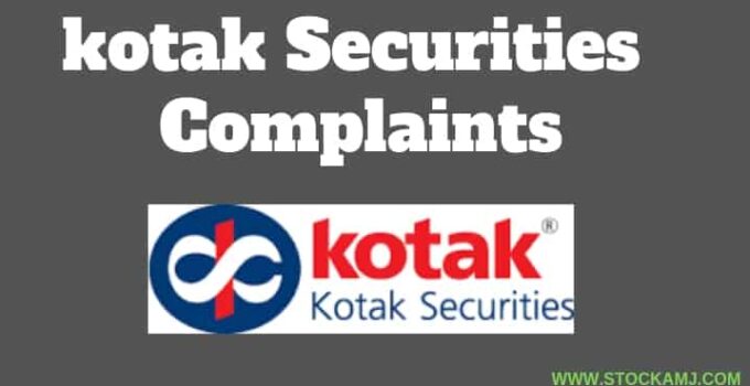Kotak Securities Complaints by Active Customers in NSE, BSE