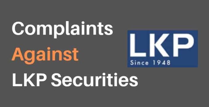 LKP Securities Complaints by Active Customers in NSE, BSE