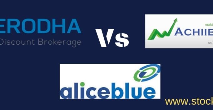 Zerodha alice blue online achiievers equities share broker compare