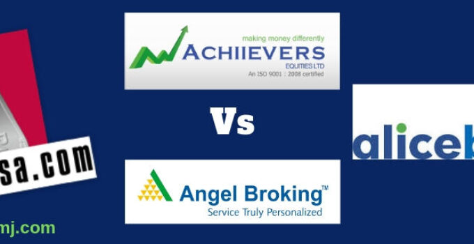 Angel Broking 5paisa Alice Blue Online Achiievers Equities Equities discount full service stock broker compare