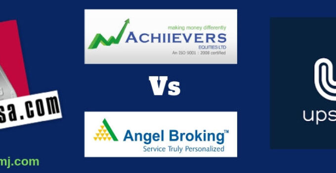 Angel Broking Vs 5paisa.com Vs Upstox Vs Achiievers Equities Share Broker Comparison