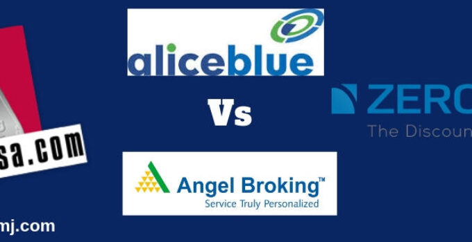 Angel Broking Zerodha 5paisa Alice Blue Online stock broker compare full service broker comparison to discount broker