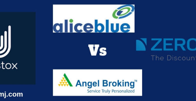 Angel Broking Zerodha Alice Blue Upstox Online discount full service stock broker compare