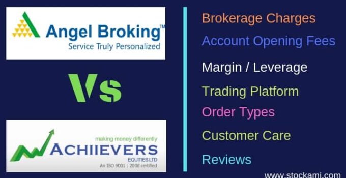 Angel Broking and Achiievers Equities full service broker and discount stock broker side-by-side online compare