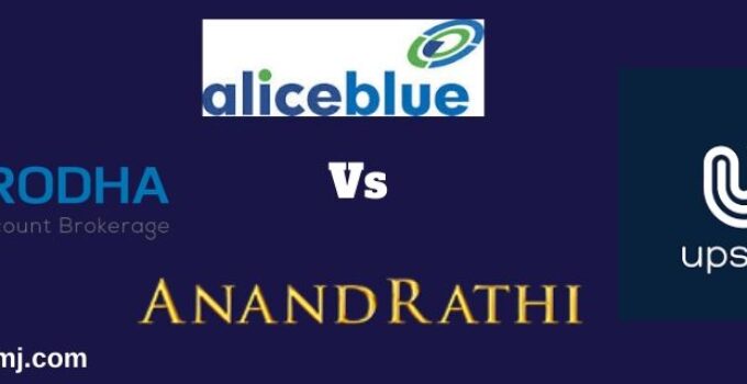 Anand Rathi Zerodha Alice Blue Online Upstox discount full service stock broker compare