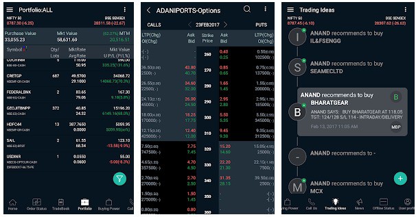 Geojit Mobile App Portfolio window