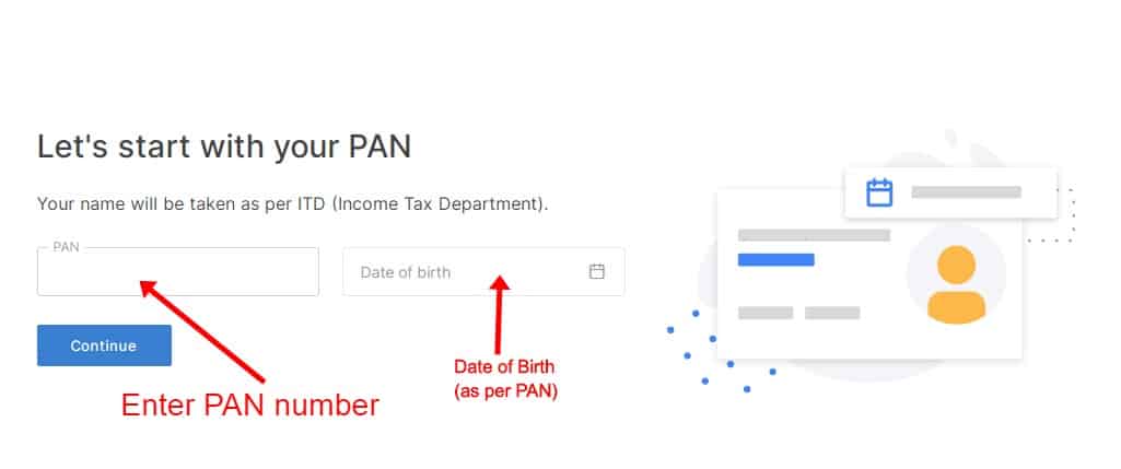 Pan Card Number and DOB for Zerodha Account