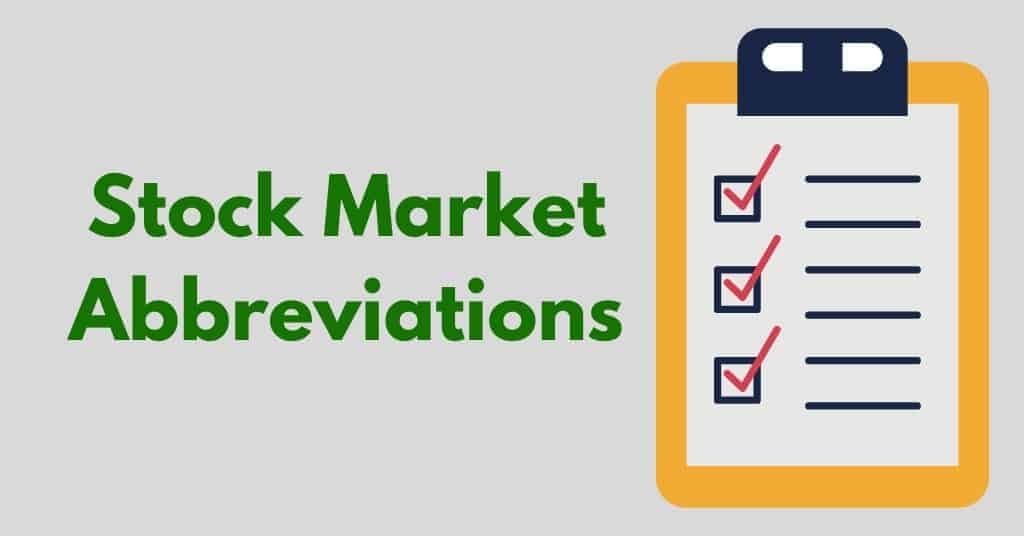 Stock Market Abbreviations Complete list