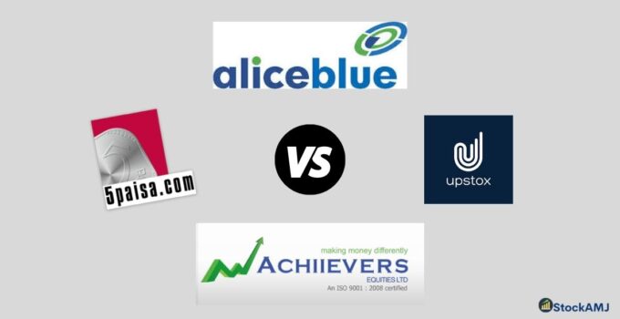 Upstox Vs 5paisa Vs Alice Blue Online Vs Achiievers Equities Share Broker Comparison