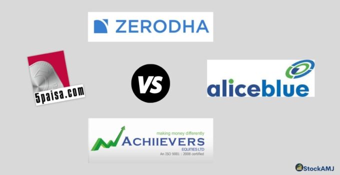 Zerodha Vs 5paisa Vs Alice Blue Online Vs Achiievers Equities